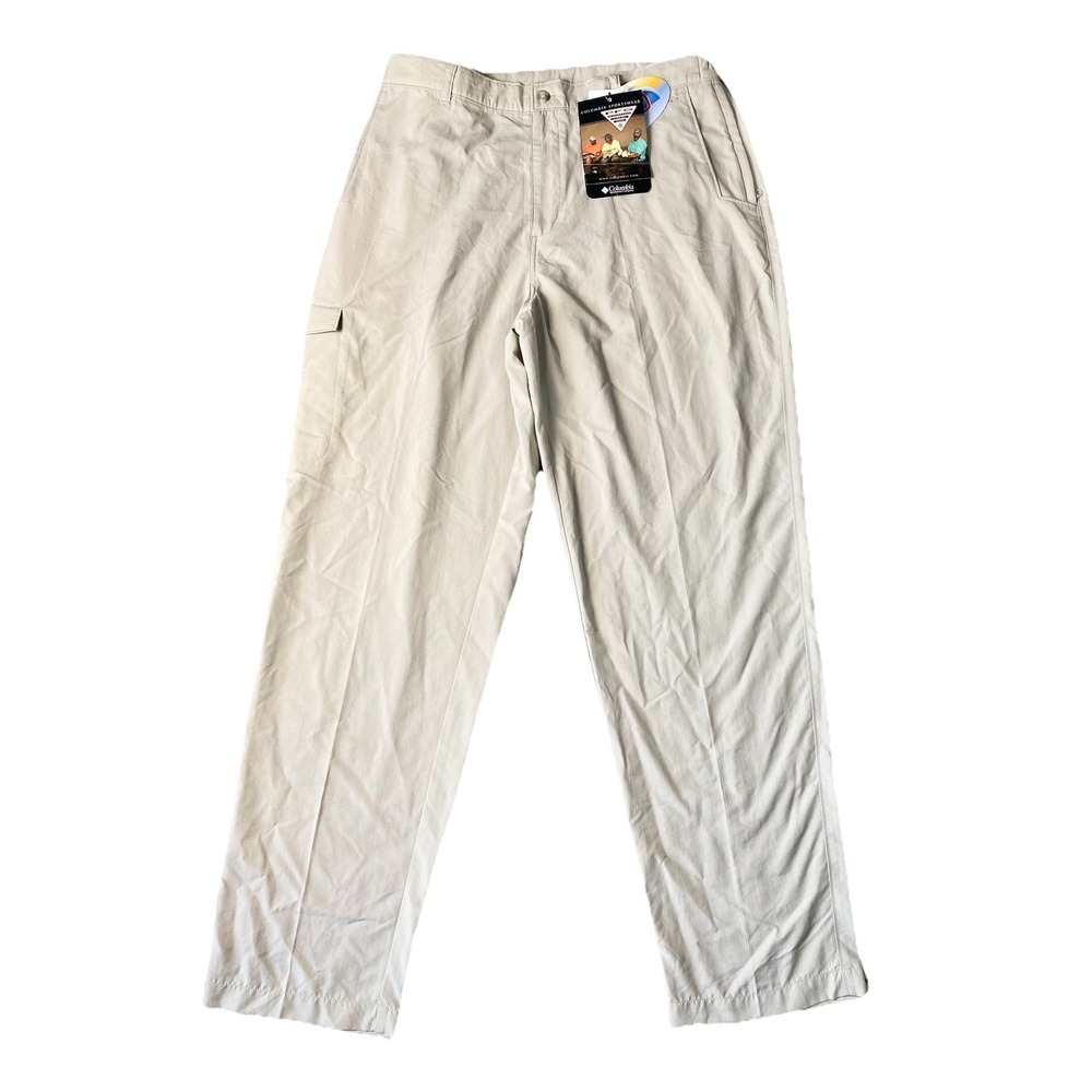 NWT Columbia Women's Size Large PFG Flamingo Bay Pants Fossil Nylon UPF 30 NEW